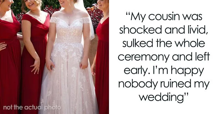 Woman Wears Red Dress To Cousin's Wedding To Show That She Slept With The Groom First, But The Bride Outsmarts Her