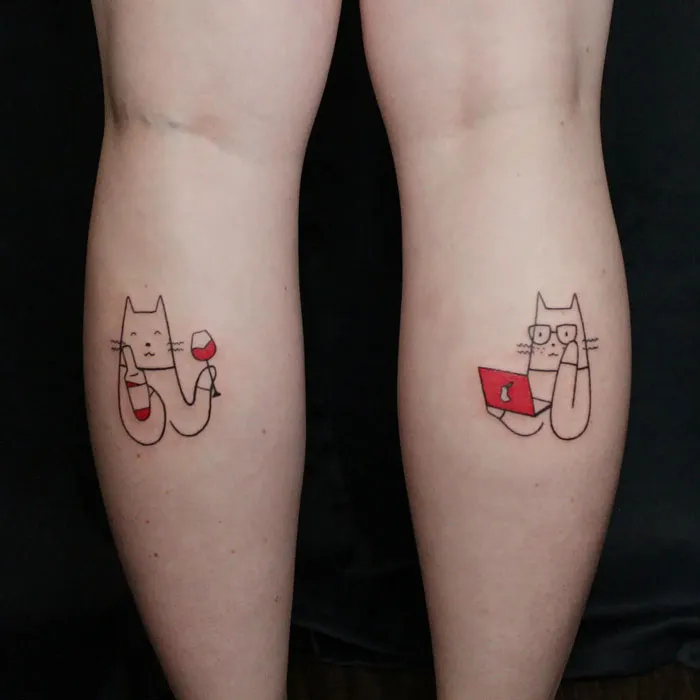 Cute Cats On The Calf