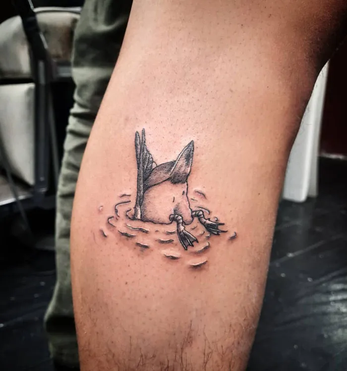 Duck Calf Tattoo