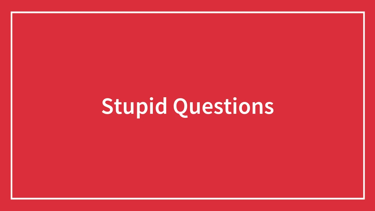 The Most Stupid Questions to Make You Laugh and Think