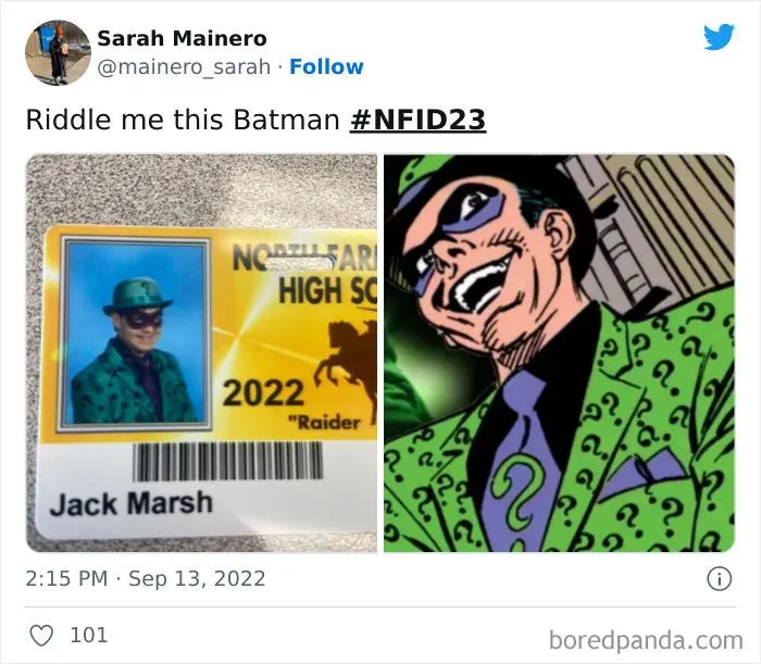 This High School Has A Tradition Of Letting Seniors Dress Up For Their ID Pictures, Here Are 30 Of The Ones Who Totally Slayed This Year