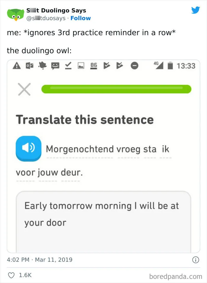 "Linguistic Gold Provided By Duolingo": 40 Of The Funniest And Most Unexpected Prompts Found On The App