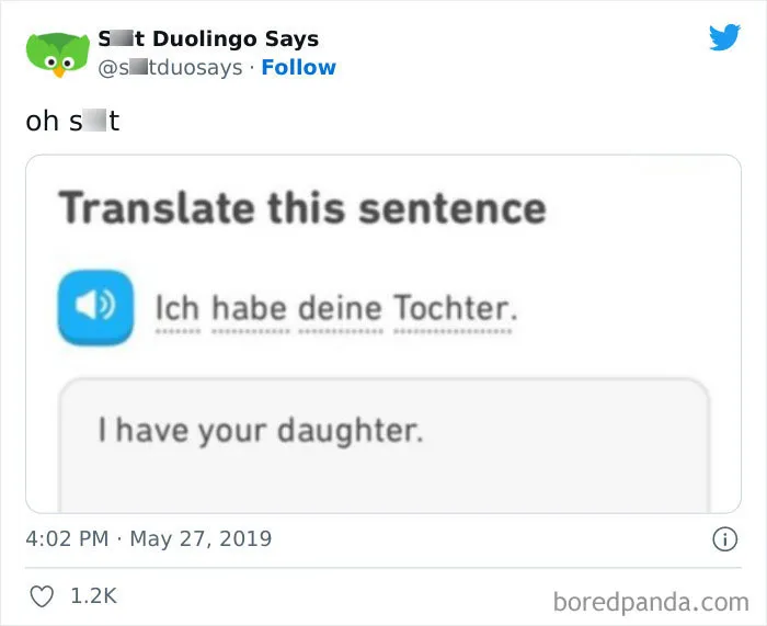 "Linguistic Gold Provided By Duolingo": 40 Of The Funniest And Most Unexpected Prompts Found On The App