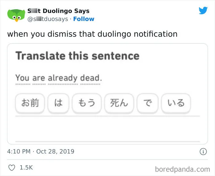 "Linguistic Gold Provided By Duolingo": 40 Of The Funniest And Most Unexpected Prompts Found On The App