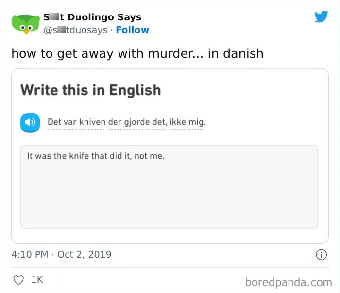 "Linguistic Gold Provided By Duolingo": 40 Of The Funniest And Most Unexpected Prompts Found On The App