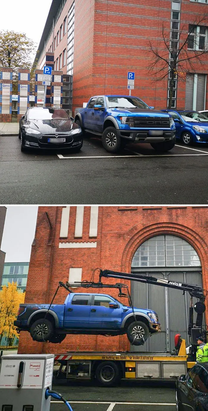 Block An Electric Charging Station - Get Towed