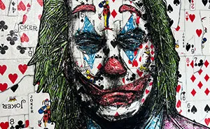 I Make Unique Collage Paintings By Using Only Playing Cards And Black Paint (18 Pics)