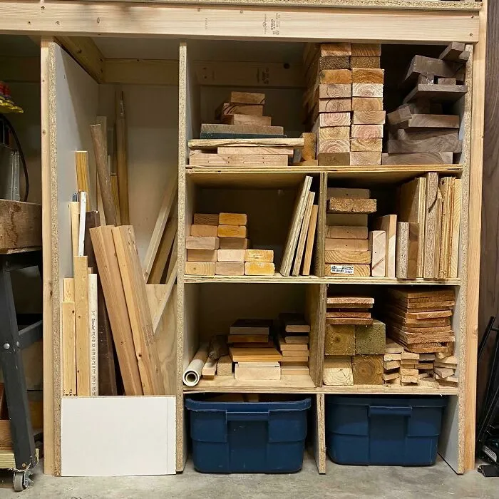 I Built A Shelf For My Scrap Wood Out Of Scrap Wood