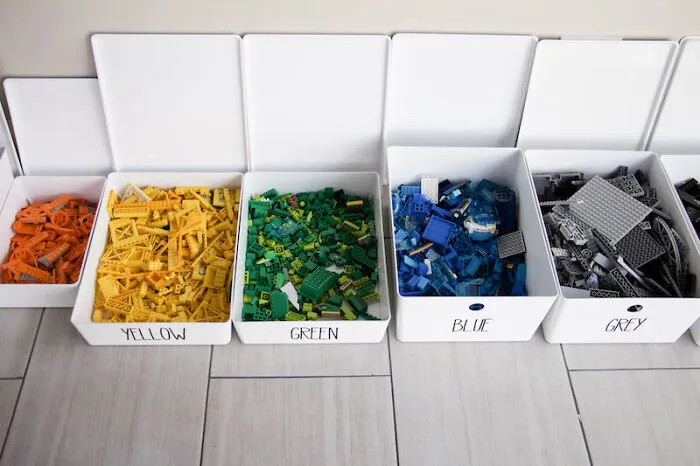 Rant: Color Organization, While It May Look Organized I Can Tell You That It Is Much Easier To Find A Red LEGO 3x2 In A Box Of 3x2s Than A Red 3x2 In A Box Of Red Bricks. Our Eyes And Brains Are Actually Insane In Their Capability To Differentiate Color, Shapes Not So Much. Its Basically Camouflage
