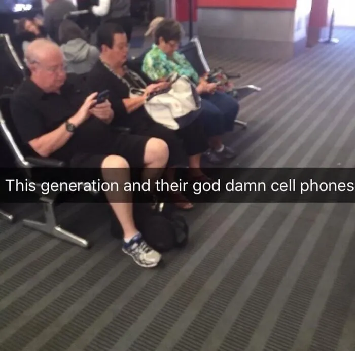Them Oldies Always On Their Talkers