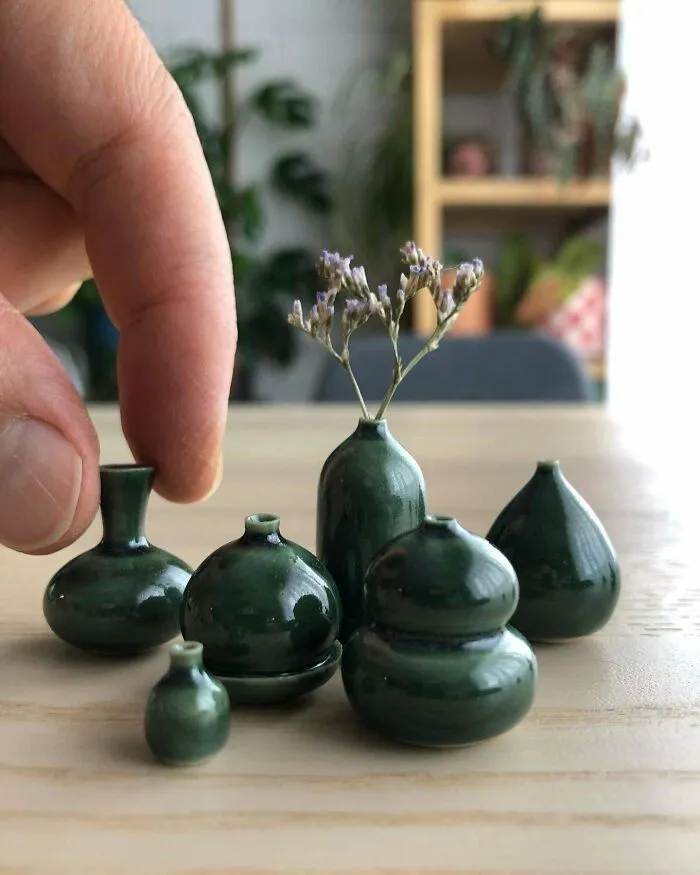 I've Been Making Miniature Pottery (On A Mini Wheel) For A Couple Of Years And These Are Some Of My Pots 