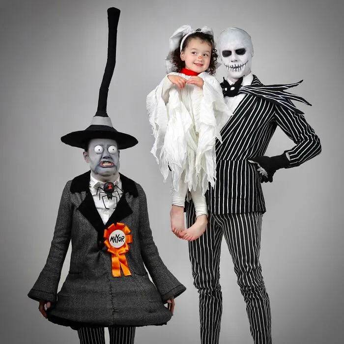 Nuestros disfraces familiares de Halloween. Soy la mamá alcaldesa