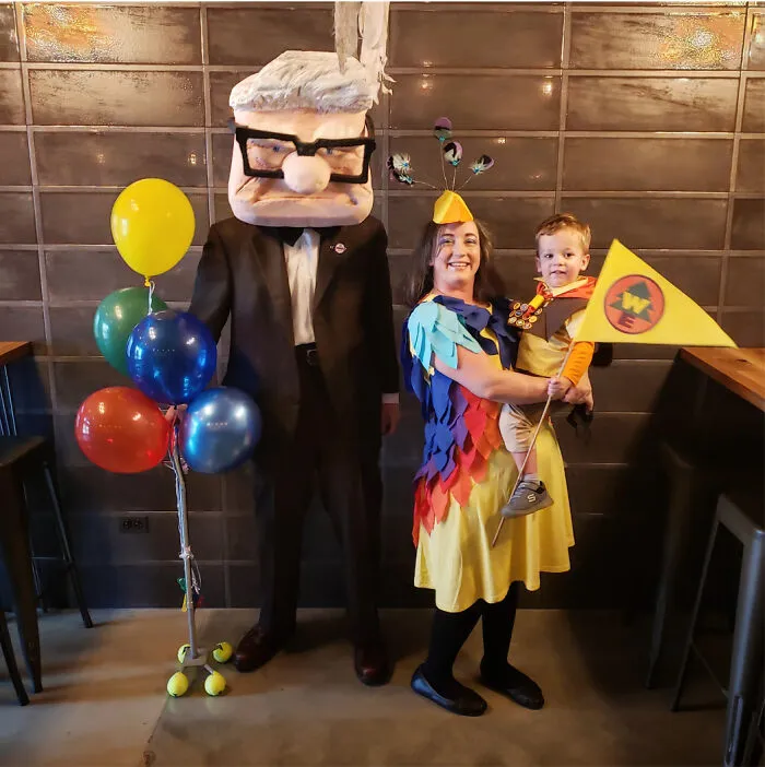 My Wife, Son And I Made Homemade "Up" Costumes This Year