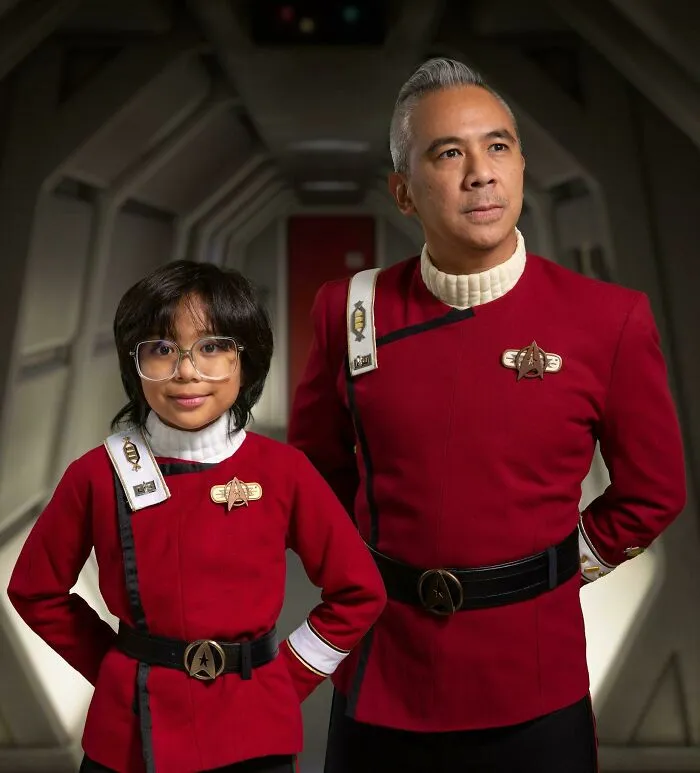 Me And My Kid Dressed Up For Starfleet Command
