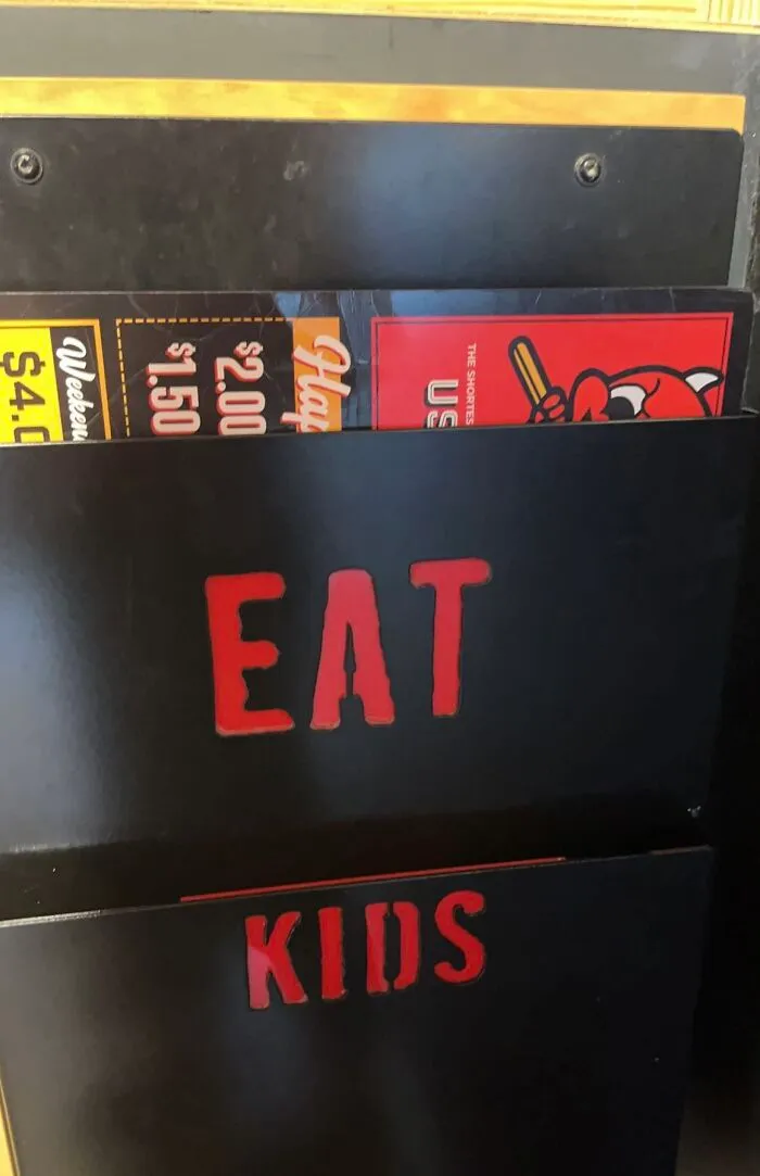 Menu Holders Suggesting A Questionable Diet