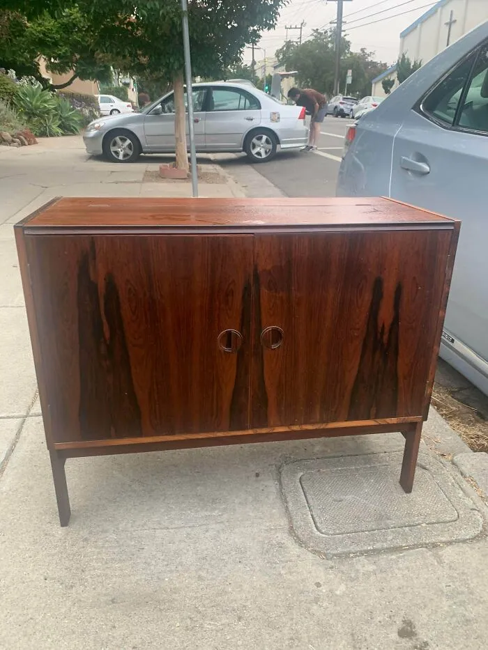I Found This Small Danish Credenza On My Walk To Work This Morning. Couldn’t Believe It. It Made Me Late For Work But That’s Ok. Oakland, Ca