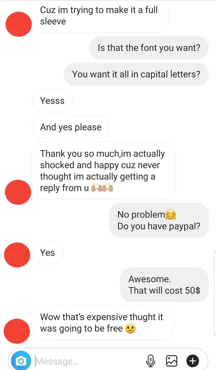 This Guy That Wanted Me To Design A Tattoo For Him That Takes Up To 5 Hours Of Work