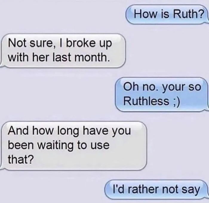 I'd Ruther Not Say