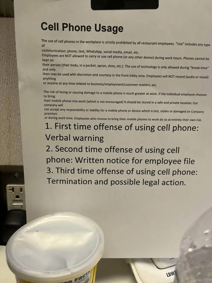 Found 2 Of These Signs In The Tim Hortons I Work At Today, Figure Even Though They Pay Me S**t Wages, I’ll At Least Offer My 2 Cents