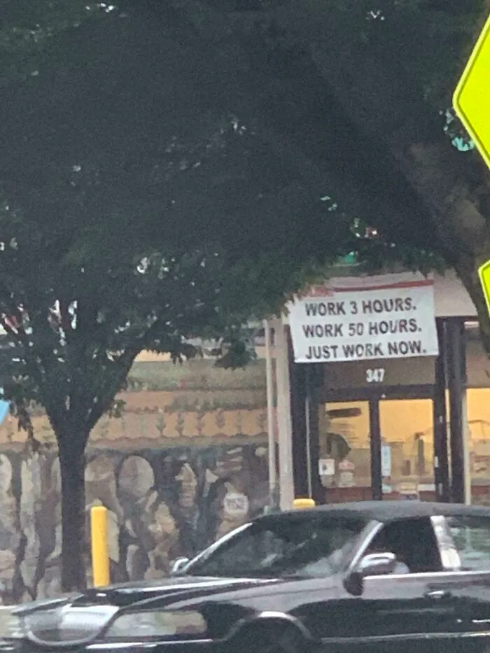 Desperate Sign At Papa John’s