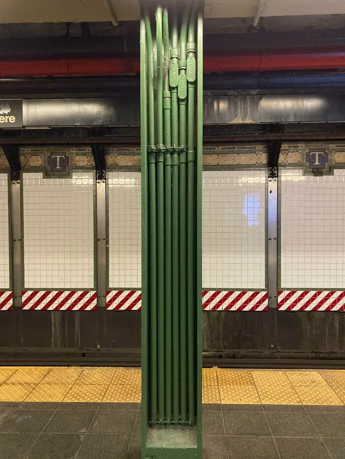 The Way These Conduits All Fit Within This Structural Column