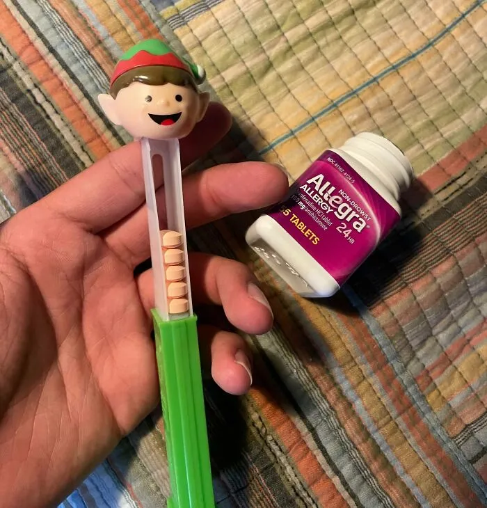 Allegra Tablets In A Pez Dispenser