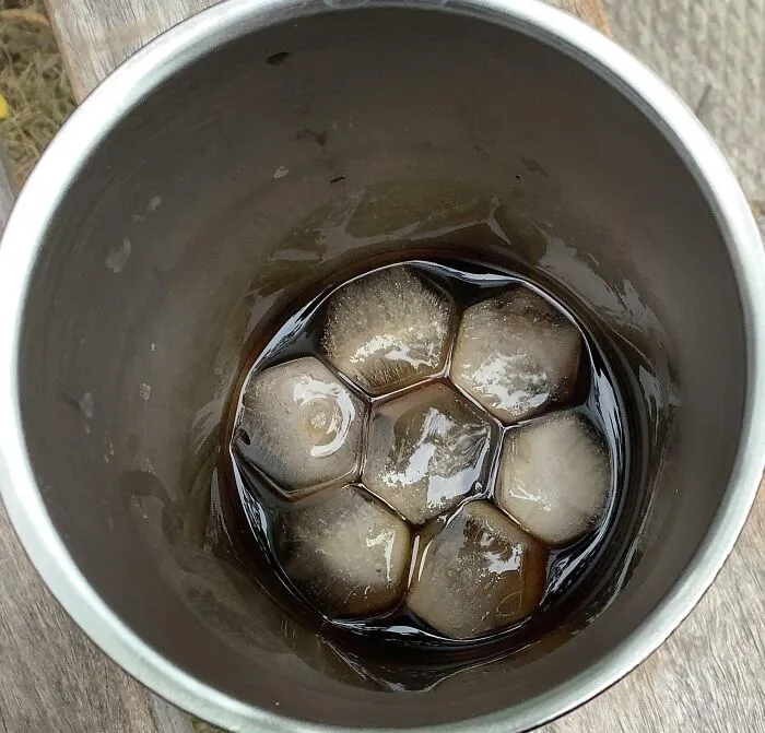 The Way Ice Sits In My Coffee Flask