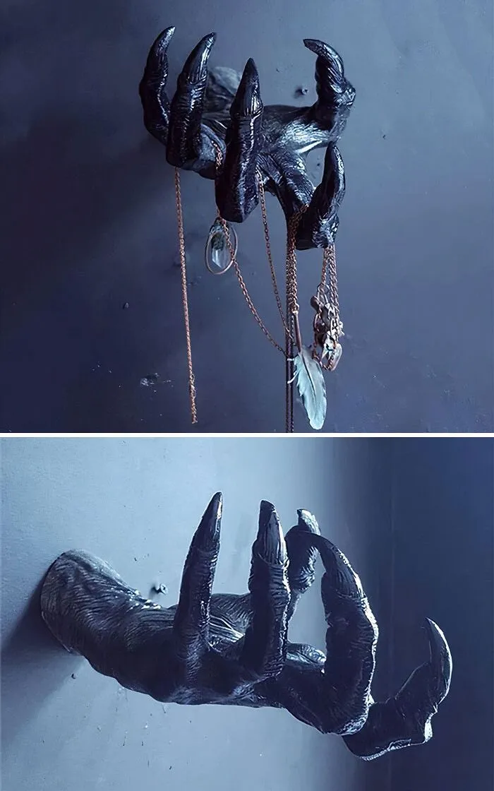 Witch's Demon Hand Wall Hanging Statues