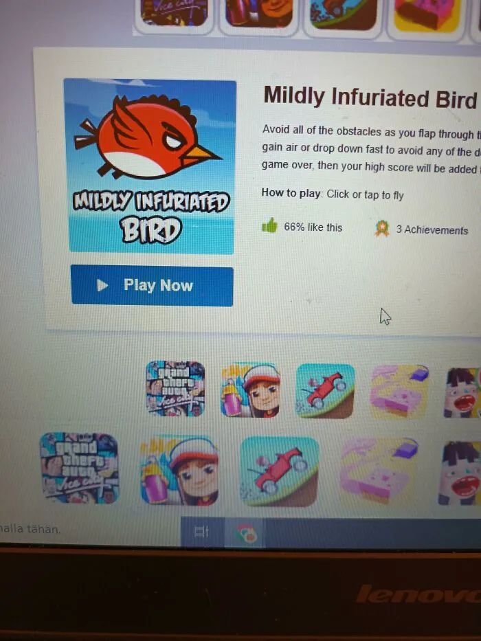 Mildly Infuriated Bird