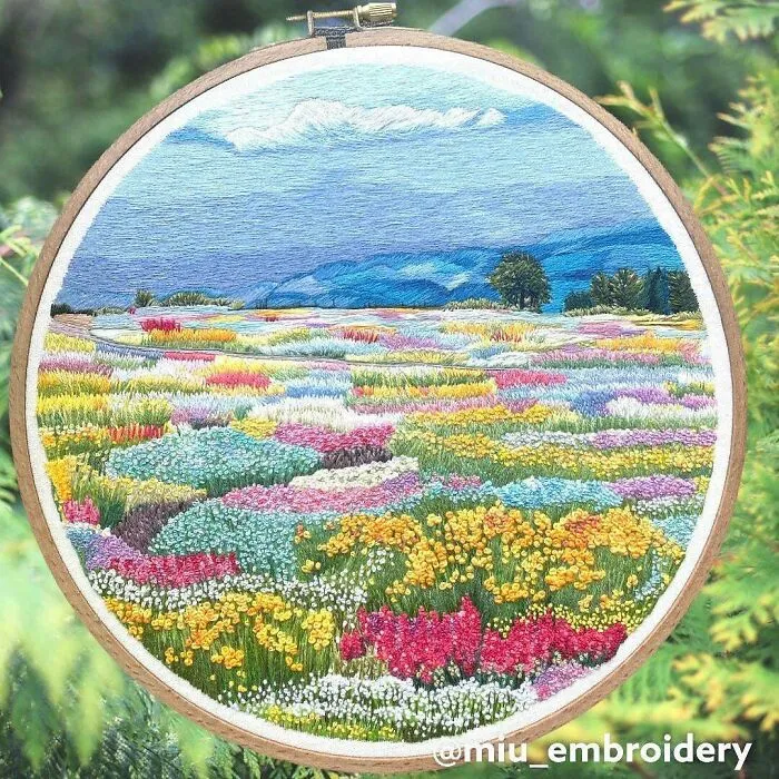 Lots Of French Knots On 9” Hoop