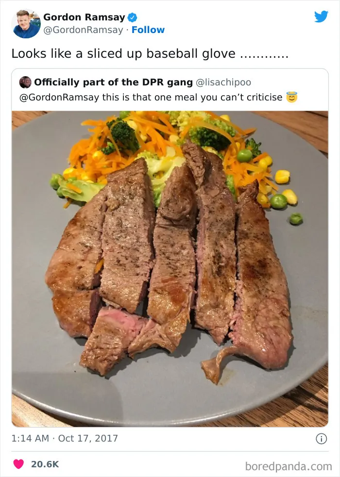 People Are Cracking Up At These 35 Roasts By Chef Gordon Ramsay