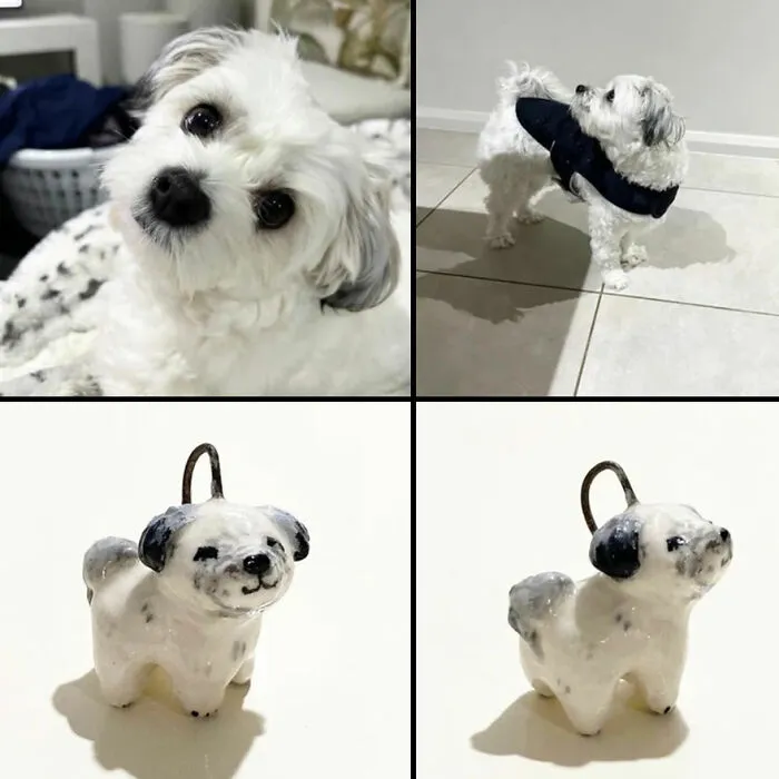 I’ve Always Loved Ceramics And Started Creating Customized Pet Portrait Charms (23 Pics)