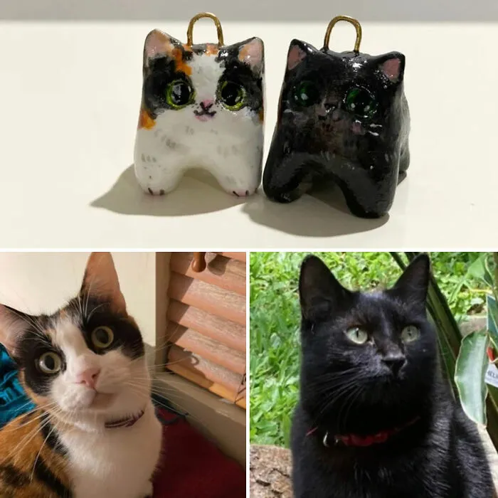 I’ve Always Loved Ceramics And Started Creating Customized Pet Portrait Charms (23 Pics)
