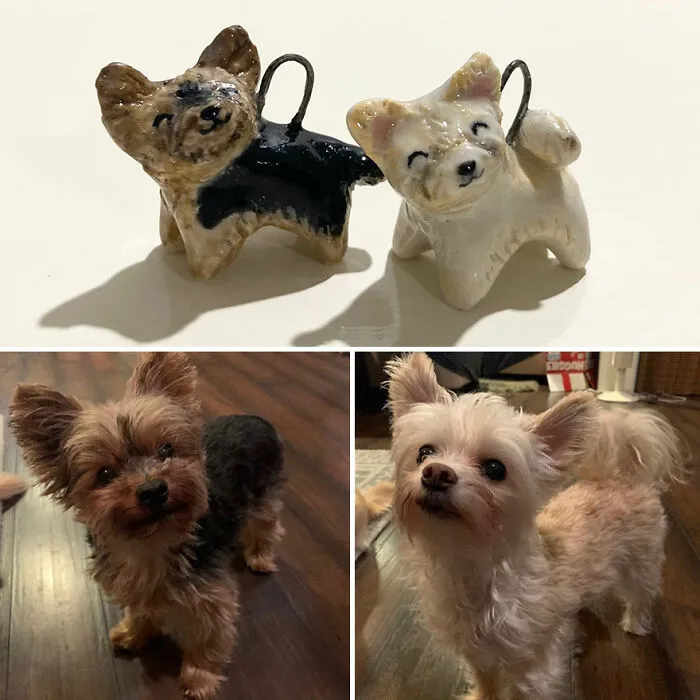 I’ve Always Loved Ceramics And Started Creating Customized Pet Portrait Charms (23 Pics)