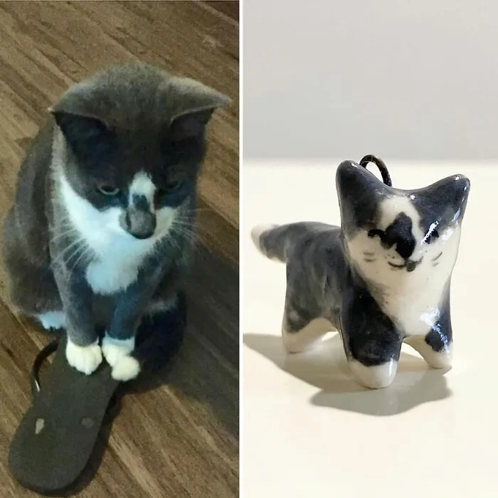 I’ve Always Loved Ceramics And Started Creating Customized Pet Portrait Charms (23 Pics)