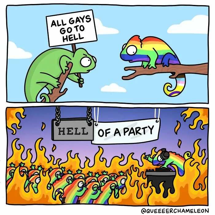 30 Fun Comics By Amee Wilson That Cover The Theme Of Sexual Identities Through Queer Chameleons (New Pics)