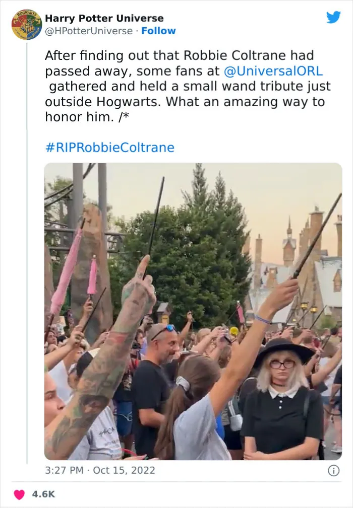 30 Of The Most Touching Tributes Paid To The Late Robbie Coltrane, Star Of Cracker And Harry Potter
