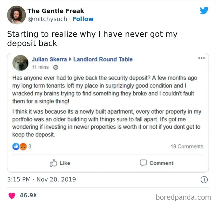 Publicly Admitting That They Regularly Steal From Their Tenants