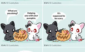 I Draw Comics About A Couple Of Bats In Love, Called "Cuddle Bats", And Here's 21 New Pics