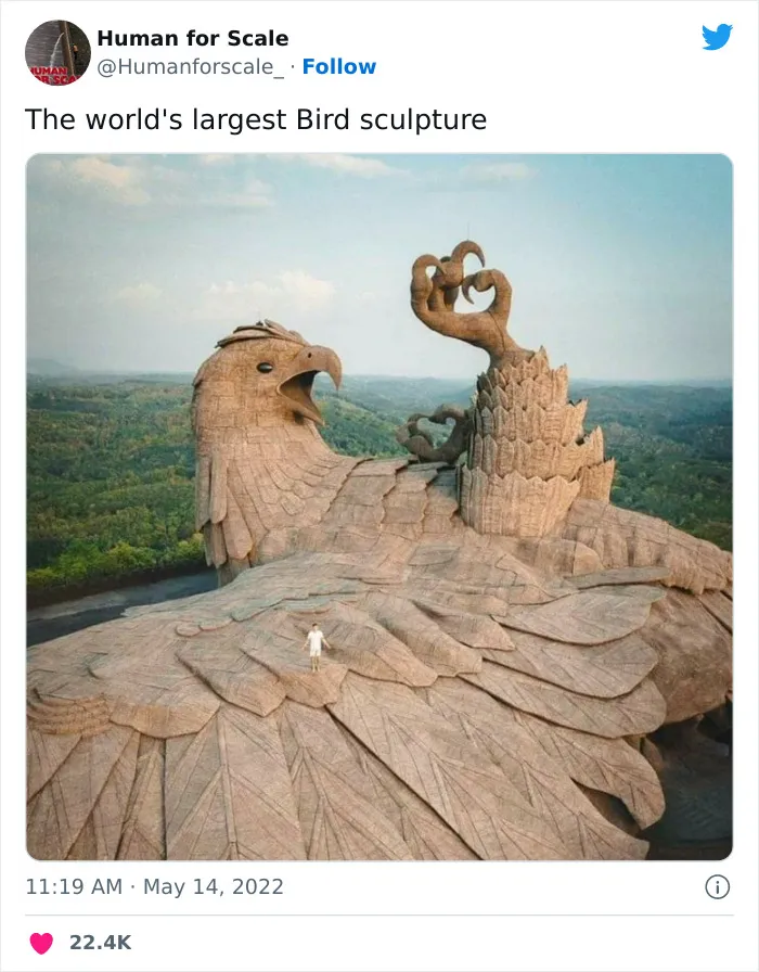 40 Photos With Humans For Scale To Show Just How Big Stuff Really Is, As Shared On This Twitter Page
