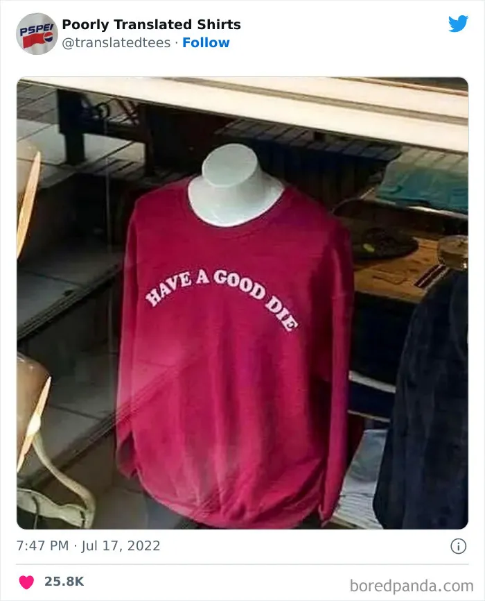 “Lost In Translation": 40 Ridiculous And Funny English T-Shirts Found Across The World