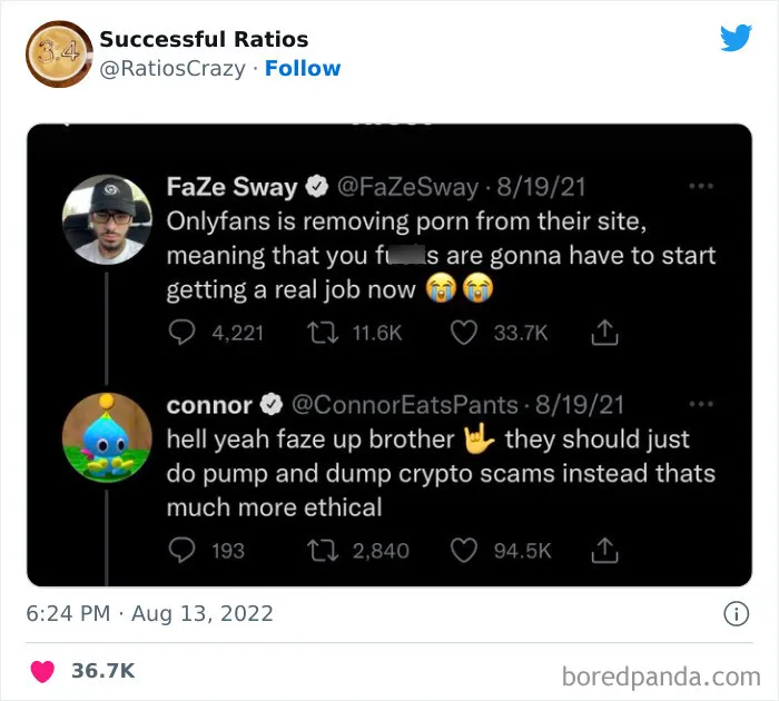 30 Times A Reply Was Better Than The Main Post, As Shared On “Successful Ratios” Twitter Page