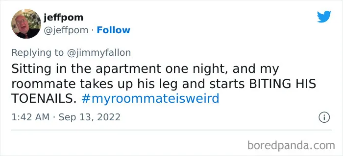 30 People Who Had The 'Pleasure' Of Living With A Weirdo Roommate Share Their Worst Stories For Jimmy Fallon's Challenge