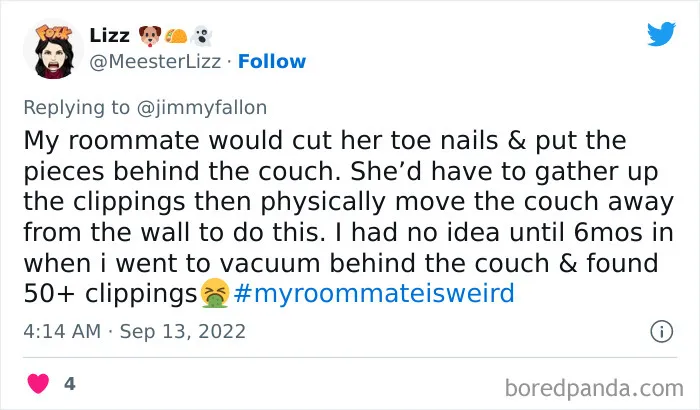 30 People Who Had The 'Pleasure' Of Living With A Weirdo Roommate Share Their Worst Stories For Jimmy Fallon's Challenge