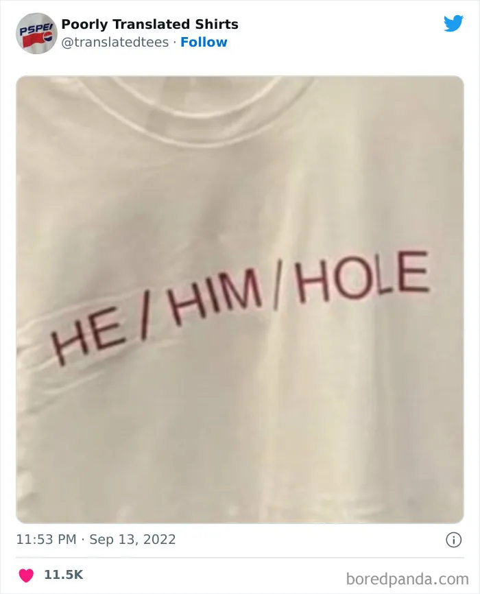 “Lost In Translation": 40 Ridiculous And Funny English T-Shirts Found Across The World
