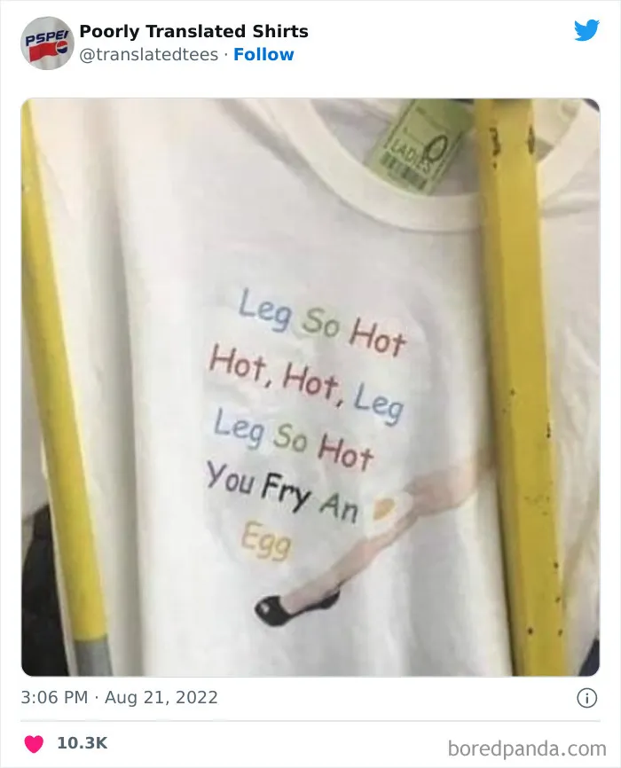 “Lost In Translation": 40 Ridiculous And Funny English T-Shirts Found Across The World