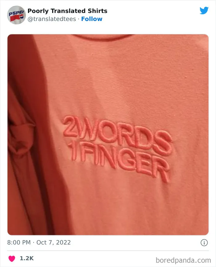“Lost In Translation": 40 Ridiculous And Funny English T-Shirts Found Across The World