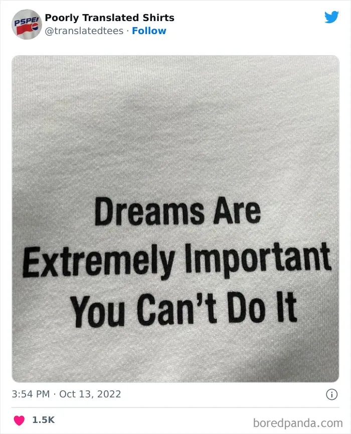 “Lost In Translation": 40 Ridiculous And Funny English T-Shirts Found Across The World