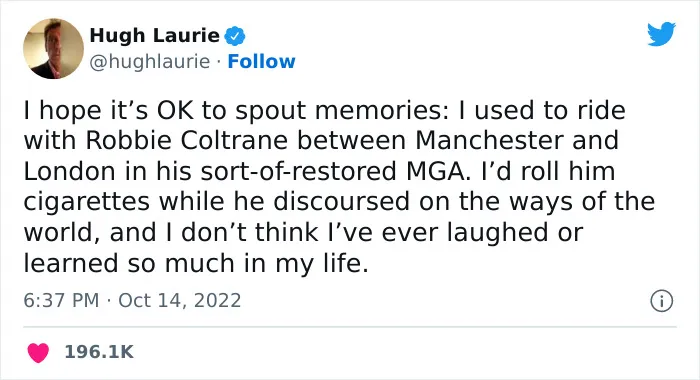 30 Of The Most Touching Tributes Paid To The Late Robbie Coltrane, Star Of Cracker And Harry Potter