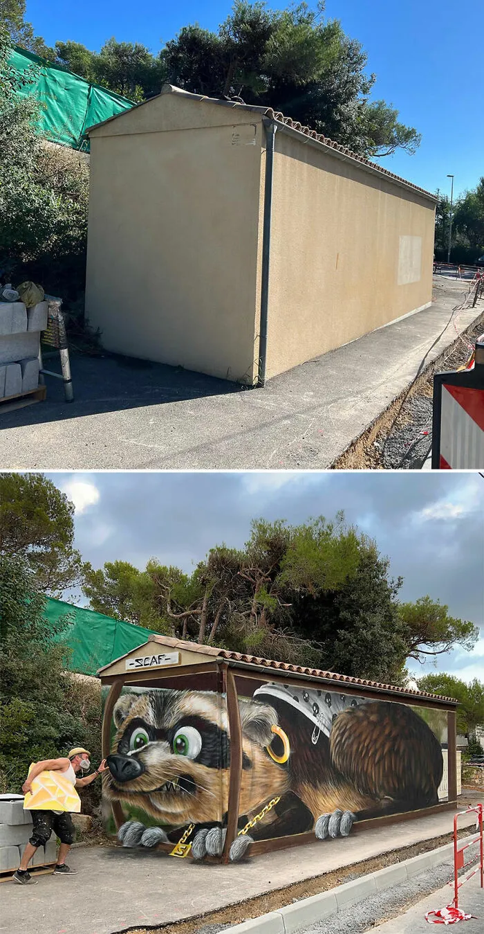 Este artista callejero francés pinta graffitis en 3D y no son para los asustadizos (26 fotos nuevas)